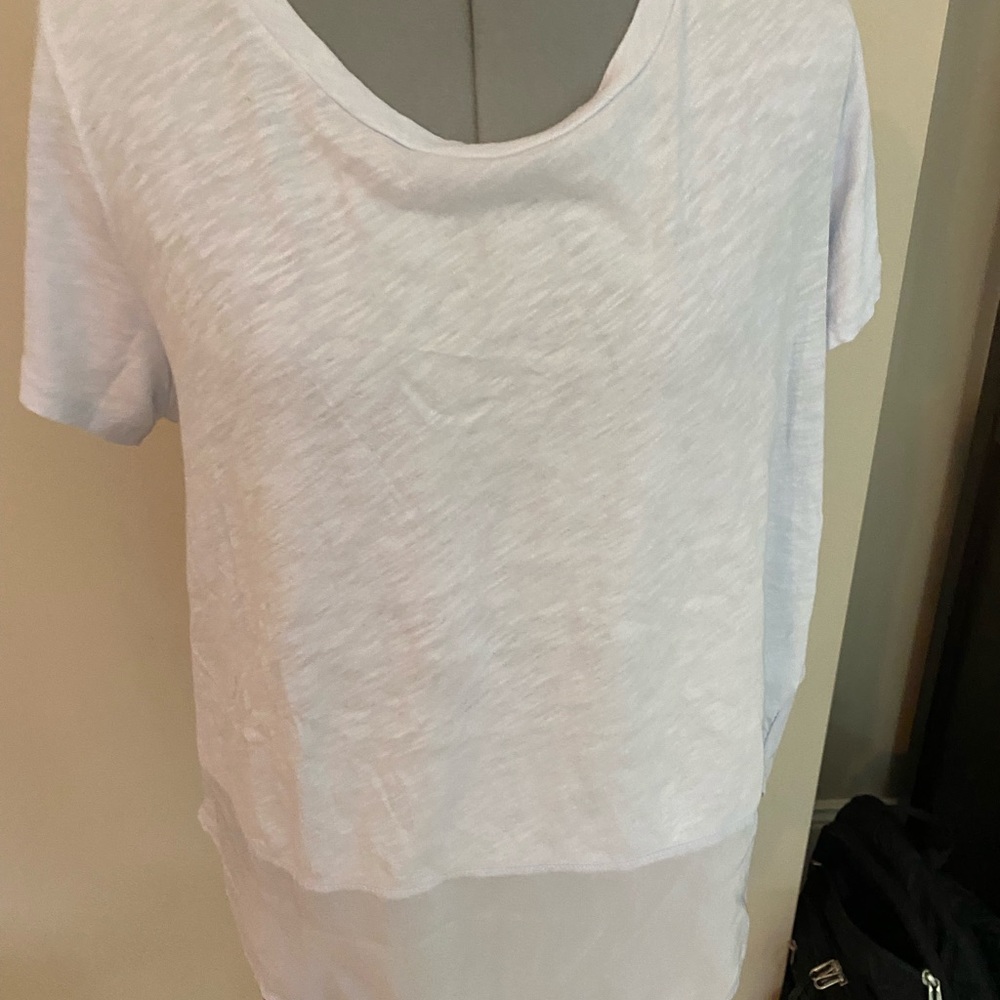 J.Crew Vintage Cotton Silk-Back Tee in Light Blue